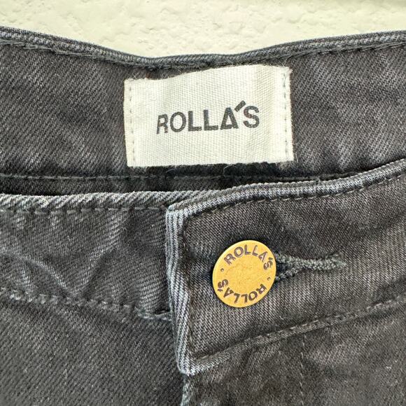 Rolla's Women Duster High Rise Slim Denim Jeans Size 31 Cotton Style 12860 Black - Picture 3 of 12
